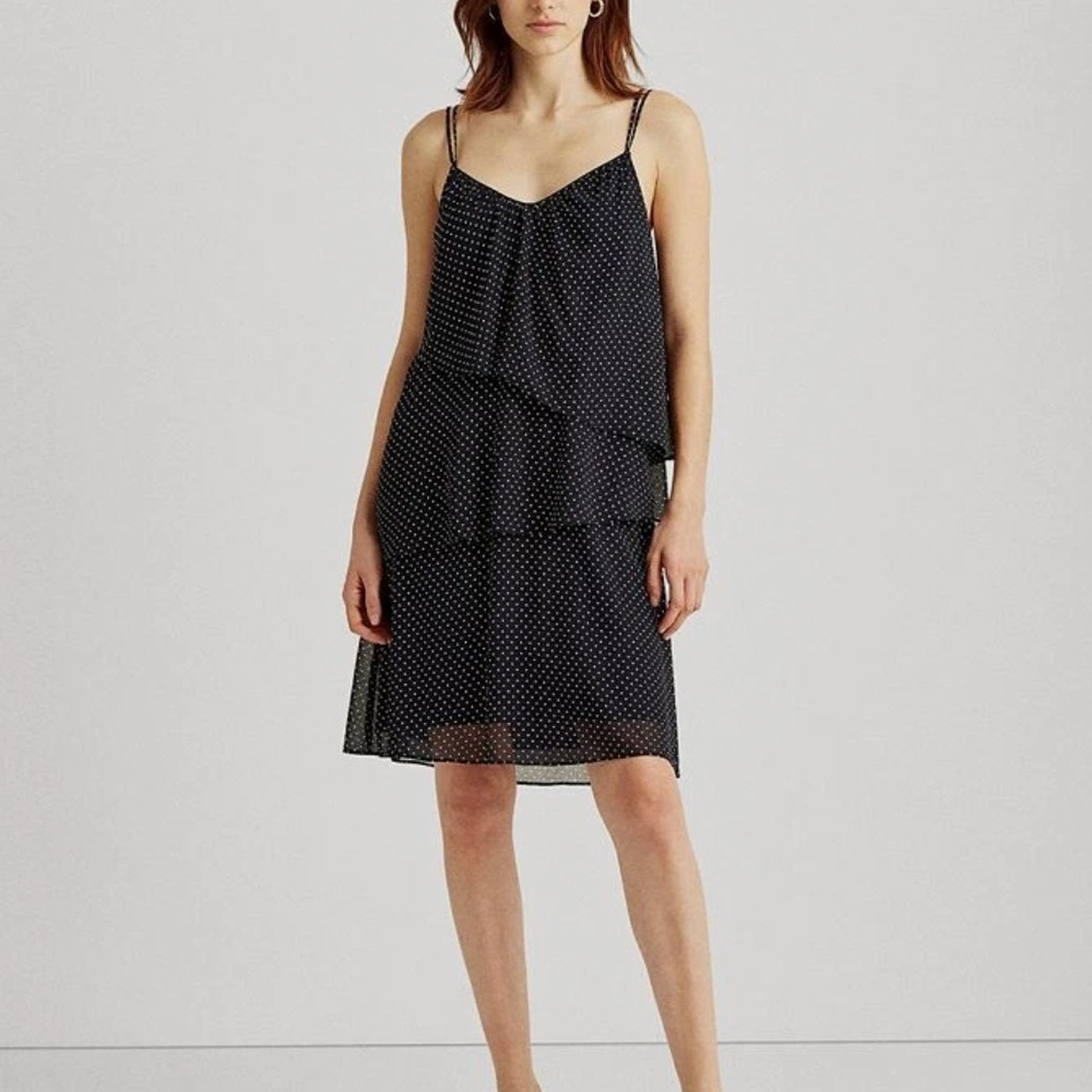 Lauren Ralph Lauren Black and White Layered Dress